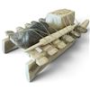 Image 3 : Artist-Signed Inuit-Design Antler Sled with Soapstone Seal & Gear (4 in.)