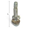 Image 2 : Signed HARRY J.t. 2011 Inuit/Inuvialuit Caribou Bone Fisherman Carving with Fish & Bucket, 5.5" Tall