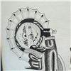 Image 5 : Peter Ragee Cape Dorset Inuit Art Figural Scene Drawing, Signed & Dated June 2009, Framed, 30" X 24"