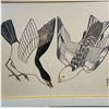 Image 4 : "Snow Buntings" by Kananginak Pootoogook, Unframed Offset Lithograph 30" X 23"