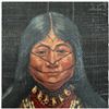 Image 5 : Original Portrait Painting of Woman in Traditional Attire, Illegibly Signed, Ornate Frame, 15" x 22"