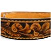 Image 5 : Custom R.C.M.P. Constable Engraved Western Buckle & Tooled Leather Belt (Size 36)