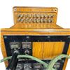 Image 4 : Early 20th Century Oak 7-Line Magneto Telephone Switchboard with Receiver & Transmitter