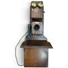 Image 1 : American Electric Kokomo Three-Box Walnut Fiddleback Wall Telephone, c. 1894-1897