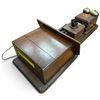 Image 5 : American Electric Kokomo Three-Box Walnut Fiddleback Wall Telephone, c. 1894-1897