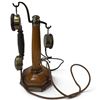 Image 1 : Circa 1920 Grammont Eurieult French Bougie Candlestick Telephone with Dual Receivers (13.5 in.)