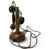Image 3 : Circa 1920 Grammont Eurieult French Bougie Candlestick Telephone with Dual Receivers (13.5 in.)