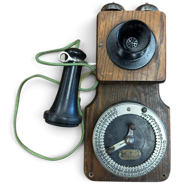 S.H. Couch Autophone No. 99 Oak Wall-Mount Selector Telephone, c. 1910s-1920s