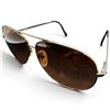 Image 2 : Emporio Armani Model 095 Brown-Lens Aviator Sunglasses, Made in Italy, With Case - Gently Used