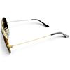 Image 2 : Gold-Tone Metal Aviator Sunglasses with Brown-Tinted Lenses & Black Temple Tips
