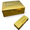 Image 1 : Vintage Dunhill Rollagas Swiss Gold-Tone Textured Butane Lighter with Box