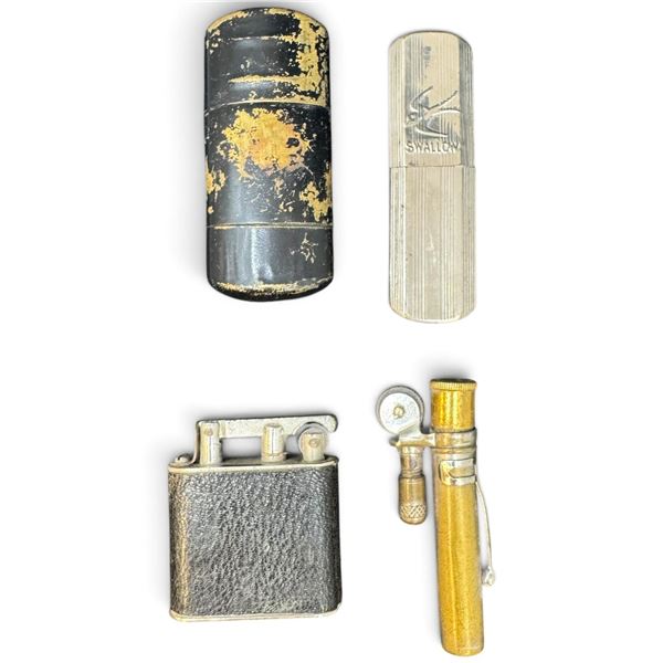 Vintage Sarome Swallow, Negbaur & German Lift-Arm Lighters with Pocket Hand Warmer