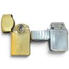 Image 2 : Group of 5 Fisher Tri-Flame, Ronson & Crown Metal Pocket Lighters in Varied Designs