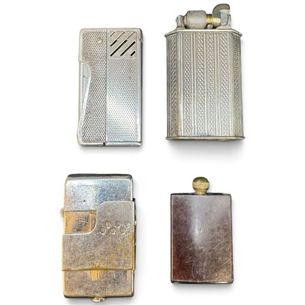 Group of 4 Vintage McMurdo, Match King, Karat 99 & Perplex Pocket Lighters