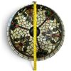 Image 5 : Tiffany-Style Floral Leaded Art Glass Dome Lamp Shade with Jewel Accents (15 in.)
