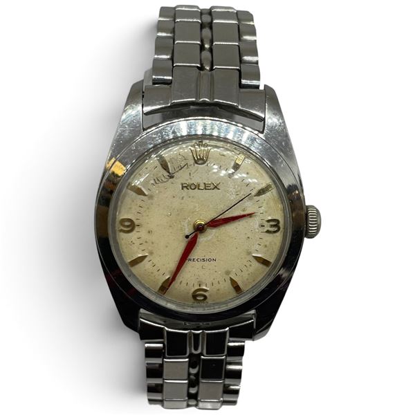 Vintage Rolex Precision Movement in Steel Band (No Rolex markings on band, case or crown) Keeping ti