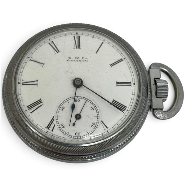 1889-1890 Pocket Watch by American Waltham Watch Co. (53mm base metal case with movement Serial #416