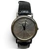 Image 1 : Coin Wrist Watch with a 1945 US Walking Liberty Half Dollar Coin Face (90% Silver) - Black Faux Alli