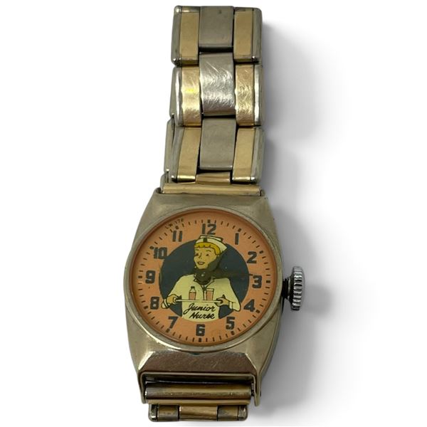 1950s Children's "Junior Nurse" Character Watch - 24 x 29mm  case