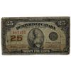 Image 1 : 1923 Dominion of Canada 25¢ "Shinplaster" Fractional Bank Note Serial #687405 * Singed by Campbell a