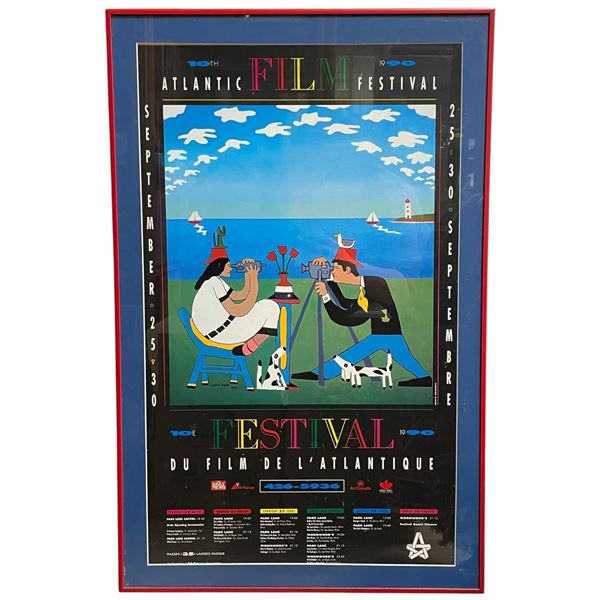 10th-Anniversary Poster for the Atlantic International Film Festival (Frame dimensions: 36" x 18")