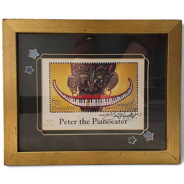 "Peter the Piano Eater" 2004 Ltd. Editon Print by the Late New Orleans Artist Jamie Hayes * Frame di