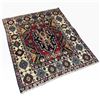 Image 1 : Bakhtiyar Hand Knotted Wool Persian Rug with Geometric Design, 107 x 90 cm