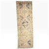 Image 2 : Vintage Persian Hand-Knotted Wool Rug 277x64 cm Geometric Design