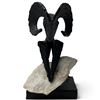 Image 2 : Mid-Century Jaro Svitorka  Brutalist Cast Iron "Big Horn Sheep"  Sculpture - 4" x 4" x 6.5" tall