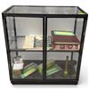 Image 1 : 2 Door Glass Display Cabinet with Glass Shelf - 31" wide x 15 "deep x 34" tall - Contents not includ
