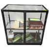 Image 4 : 2 Door Glass Display Cabinet with Glass Shelf - 31" wide x 15 "deep x 34" tall - Contents not includ