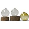Image 1 : 3 Vintage Glass Fish Floats (6" Diameter) & 2 Corks