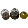 Image 3 : 3 Vintage Glass Fish Floats (6" Diameter) & 2 Corks