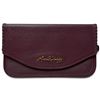 Image 1 : Aimee Kestenberg Maroon Pebble Leather Wallet - Appears to be new - 4.5" x 8"