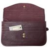 Image 2 : Aimee Kestenberg Maroon Pebble Leather Wallet - Appears to be new - 4.5" x 8"