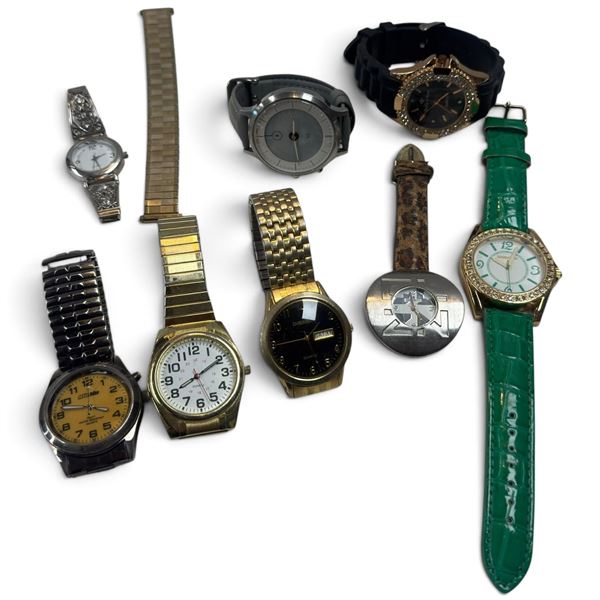 Group of 8 Analog Quartz Wristwatches incl. Embassy, Celebrity, Manhattan & Bella & Rose