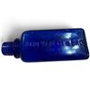 Image 7 : Group of 12 Embossed Apothecary, Medicine & Cosmetic Glass Bottles, Aqua & Cobalt