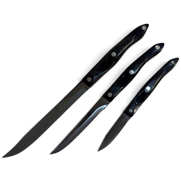 Cutco 1729 Petite Carver, 1721 Trimmer & 1720 Paring Knife Group, Made in USA