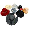 Image 1 : Group of Eight Women's Wide-Brim, Cloche, Pillbox & Straw Hats with Floral Trim