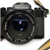 Image 4 : Nikon Nikomat EL Black 35mm SLR Camera & Nikkor-H Auto 50mm f/2 Lens, Cap & Strap