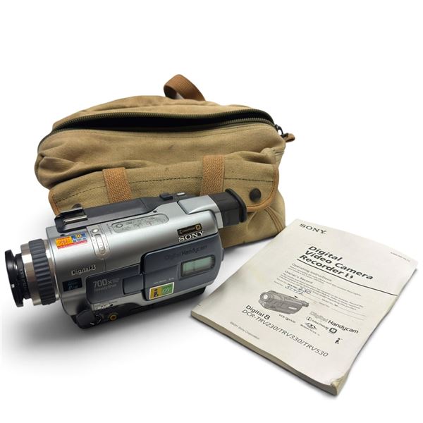 Sony DCR-TRV230 Digital8 NTSC Handycam Camcorder with Battery, Manual & Canvas Bag