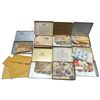 Image 1 : International Postage Stamp Collection in 7 Advertising Cigarette Tins & Envelopes