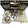 Image 11 : Waltham 21-Jewel Salesman Sample Pocket Watch, Watchmaker Parts Cabinet, Tools & Pin