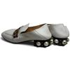 Image 2 : Gucci Peyton White Leather Web Double G Pearl-Embellished Heel Loafers, Size 39
