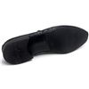 Image 4 : Kenny Shoes Black Crocodile-Pattern Leather V-Bit Dress Loafers with Low Heels, Size 9