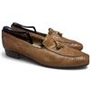 Image 2 : A. Testoni Brown Lizard-Pattern Leather Tassel Loafers, Size 91/2, Style 05067
