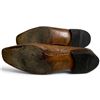 Image 5 : A. Testoni Brown Lizard-Pattern Leather Tassel Loafers, Size 91/2, Style 05067