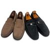 Image 1 : Geox Brown Nubuck & Calvin Klein Black Suede Men's Loafers, 2 Pairs, Sizes 44 & 101/2