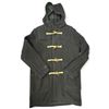 Image 1 : Abercrombie & Fitch Black Hooded Duffle Coat with Plaid Lining, Size M