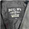 Image 2 : Big B's Leather Texas Black Leather Motorcycle Vest, Braided Trim & Lace-Up Sides, Size 46